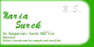 maria surek business card